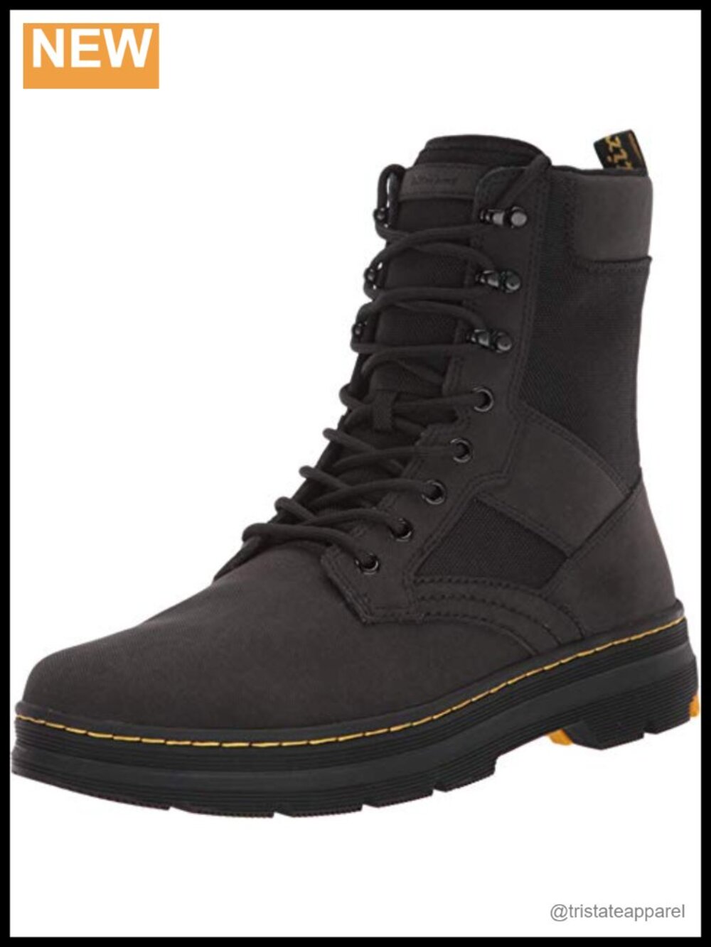 Dr. Martens Unisex Iowa Turby Split Leather Combat Boots Ankle-High